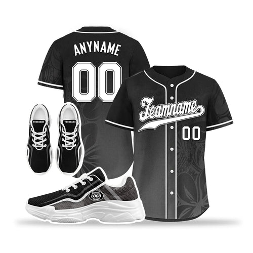 Custom Baseball Jersey and Chunky Shoes Personalized Combo Personalized Sneaker ZH-D020167-1 - Coolcustomize