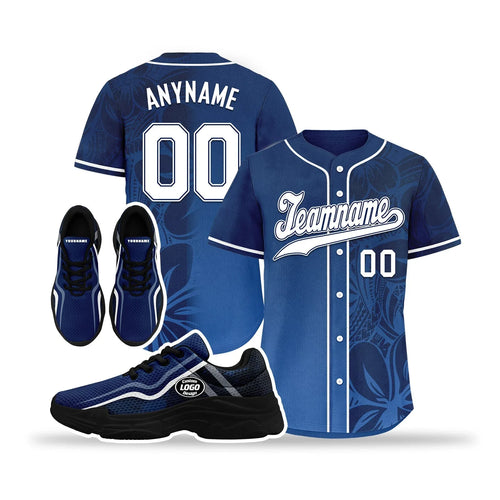 Custom Baseball Jersey and Chunky Shoes Personalized Combo Personalized Sneaker ZH-D020167-2 - Coolcustomize