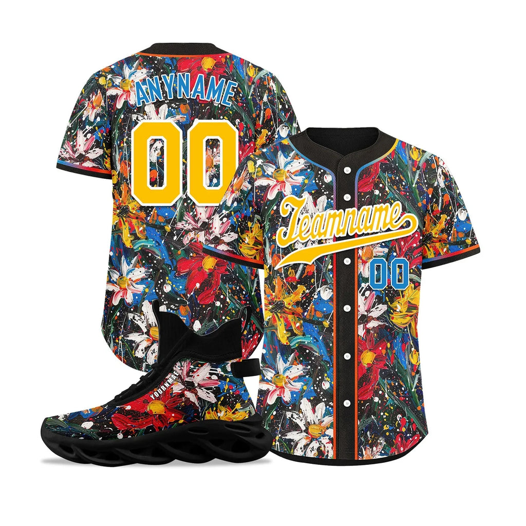Custom Baseball Jersey and MaxSoul Shoes Combo Offer Personalized Combo ZH-D020172-1 - Coolcustomize