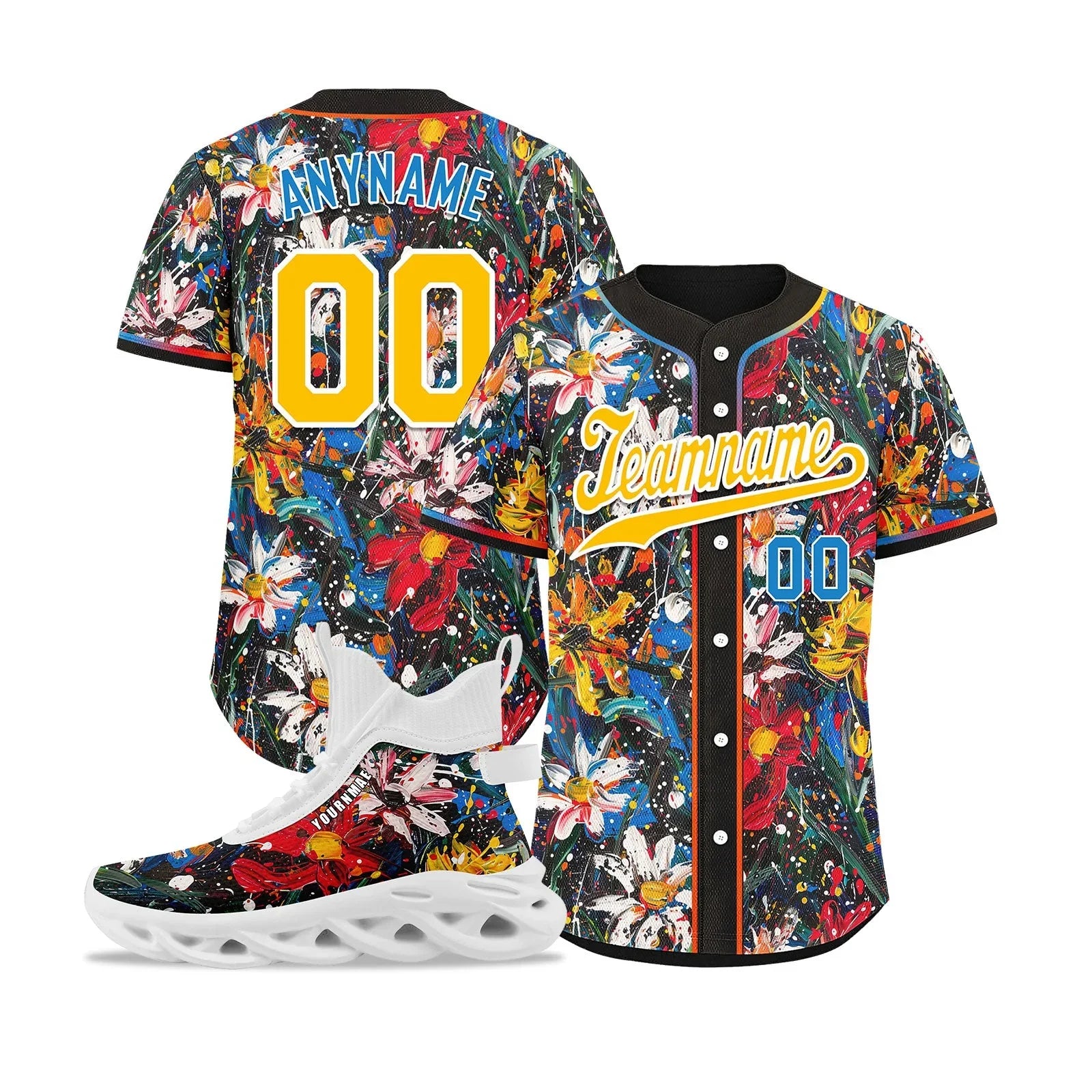 Custom Baseball Jersey and MaxSoul Shoes Combo Offer Personalized Combo ZH-D020172-1 - Coolcustomize
