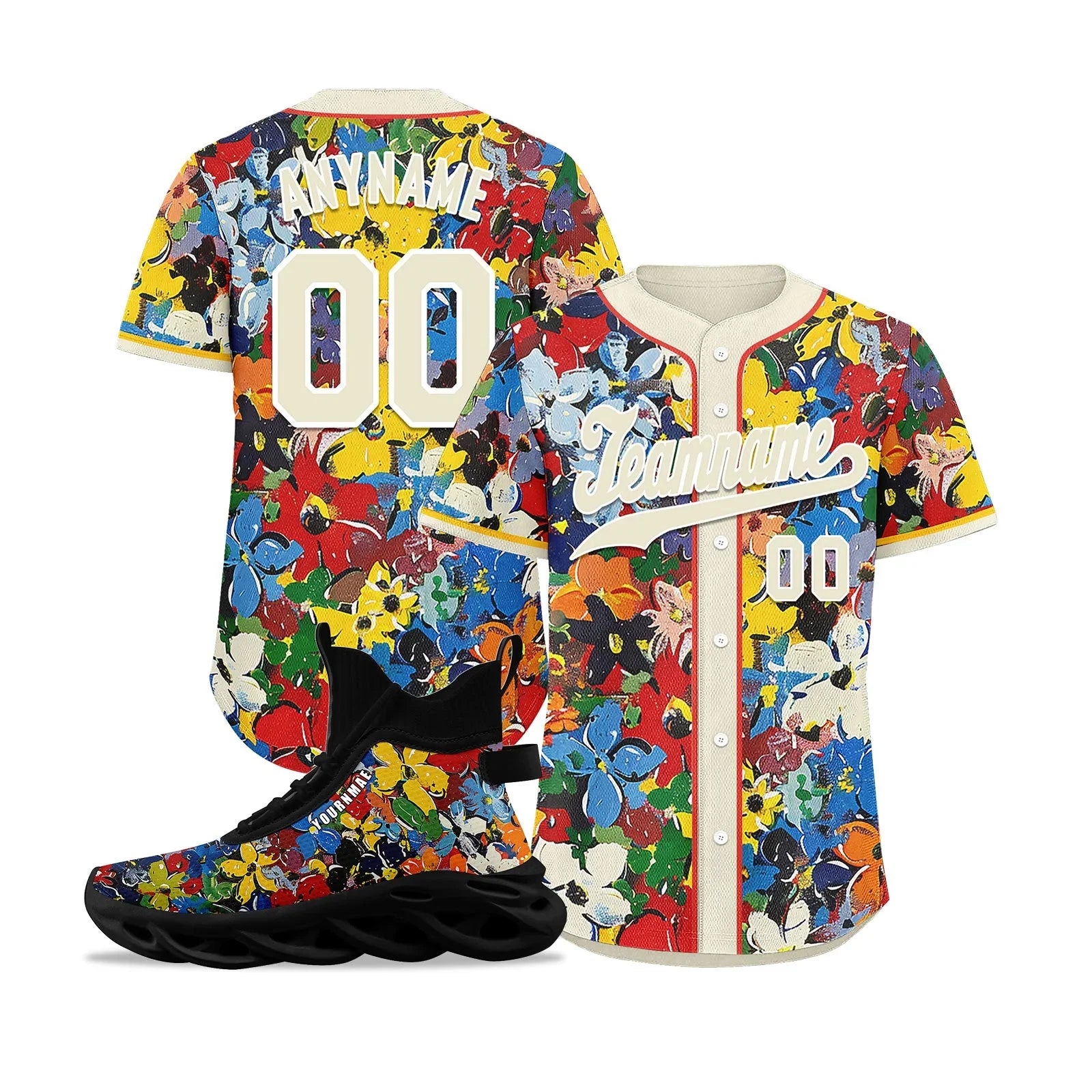 Custom Baseball Jersey and MaxSoul Shoes Combo Offer Personalized Combo ZH-D020172-2 - Coolcustomize