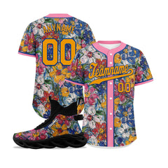 Custom Baseball Jersey and MaxSoul Shoes Combo Offer Personalized Combo ZH-D020172-4