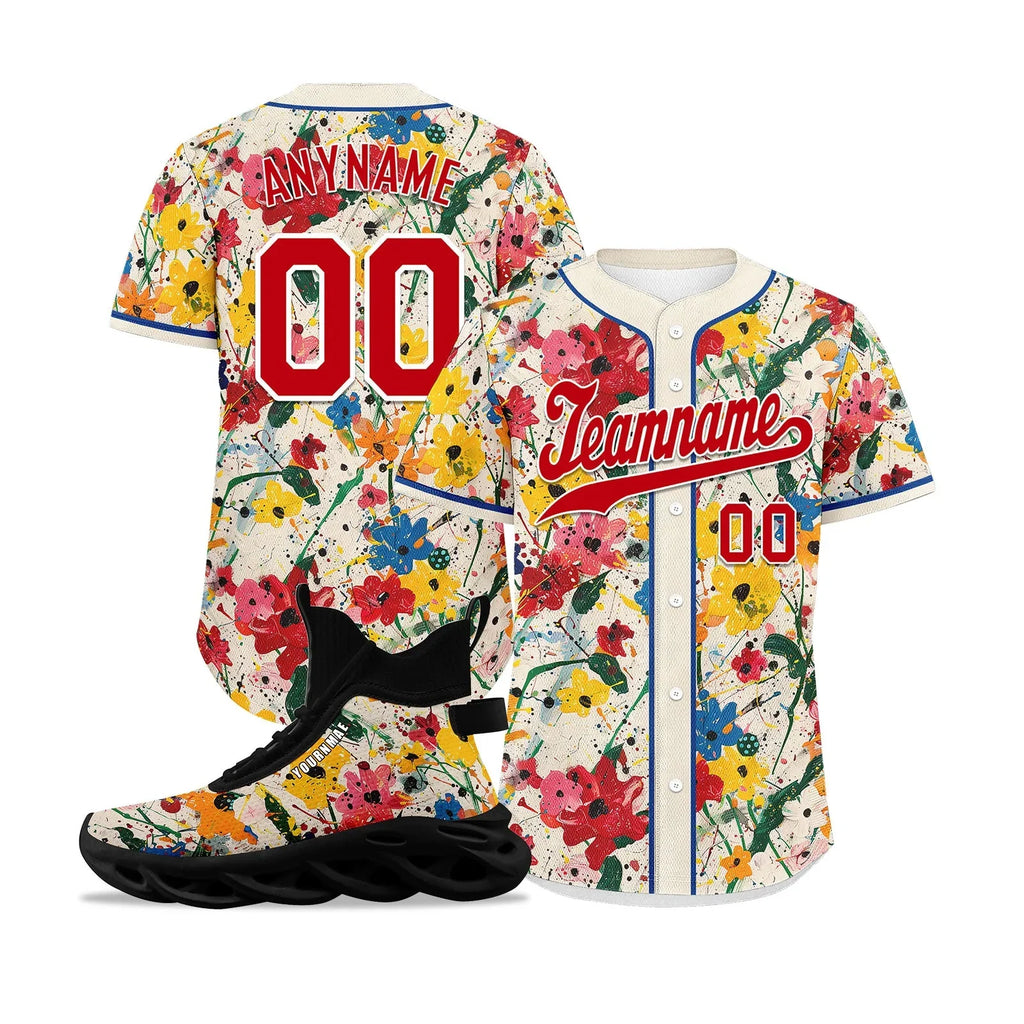 Custom Baseball Jersey and MaxSoul Shoes Combo Offer Personalized Combo ZH-D020172-5 - Coolcustomize
