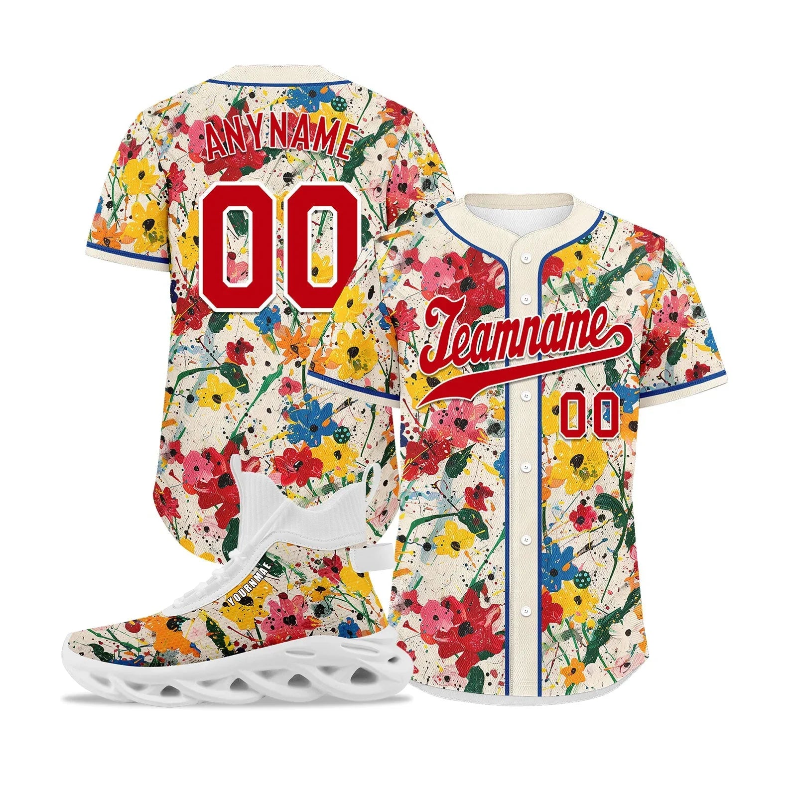 Custom Baseball Jersey and MaxSoul Shoes Combo Offer Personalized Combo ZH-D020172-5 - Coolcustomize