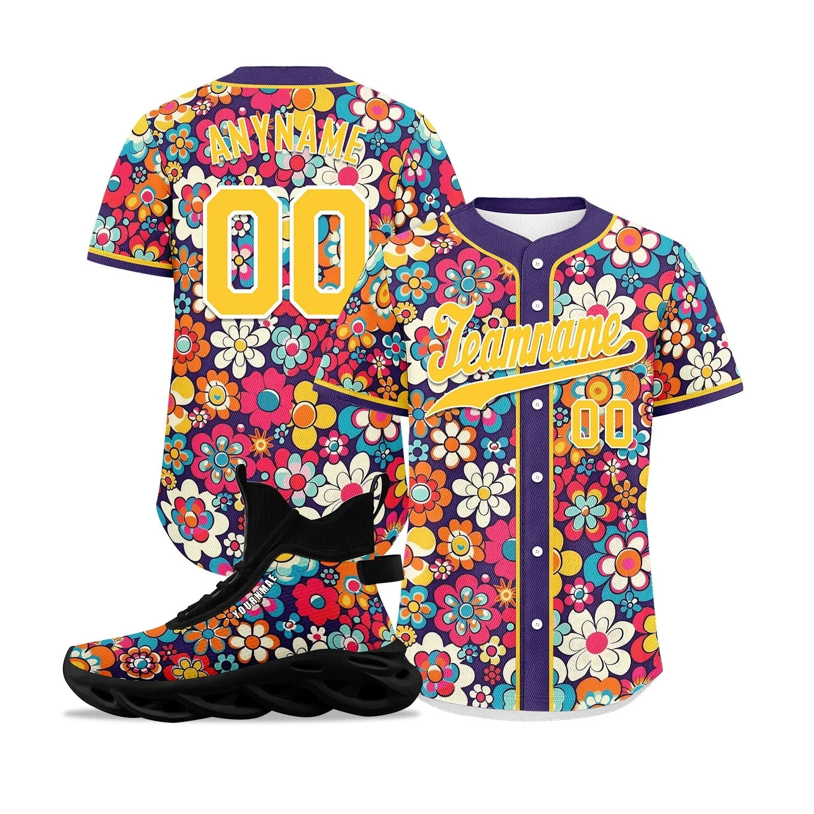 Custom Baseball Jersey and MaxSoul Shoes Combo Offer Personalized Combo ZH-D020172-6 - Coolcustomize