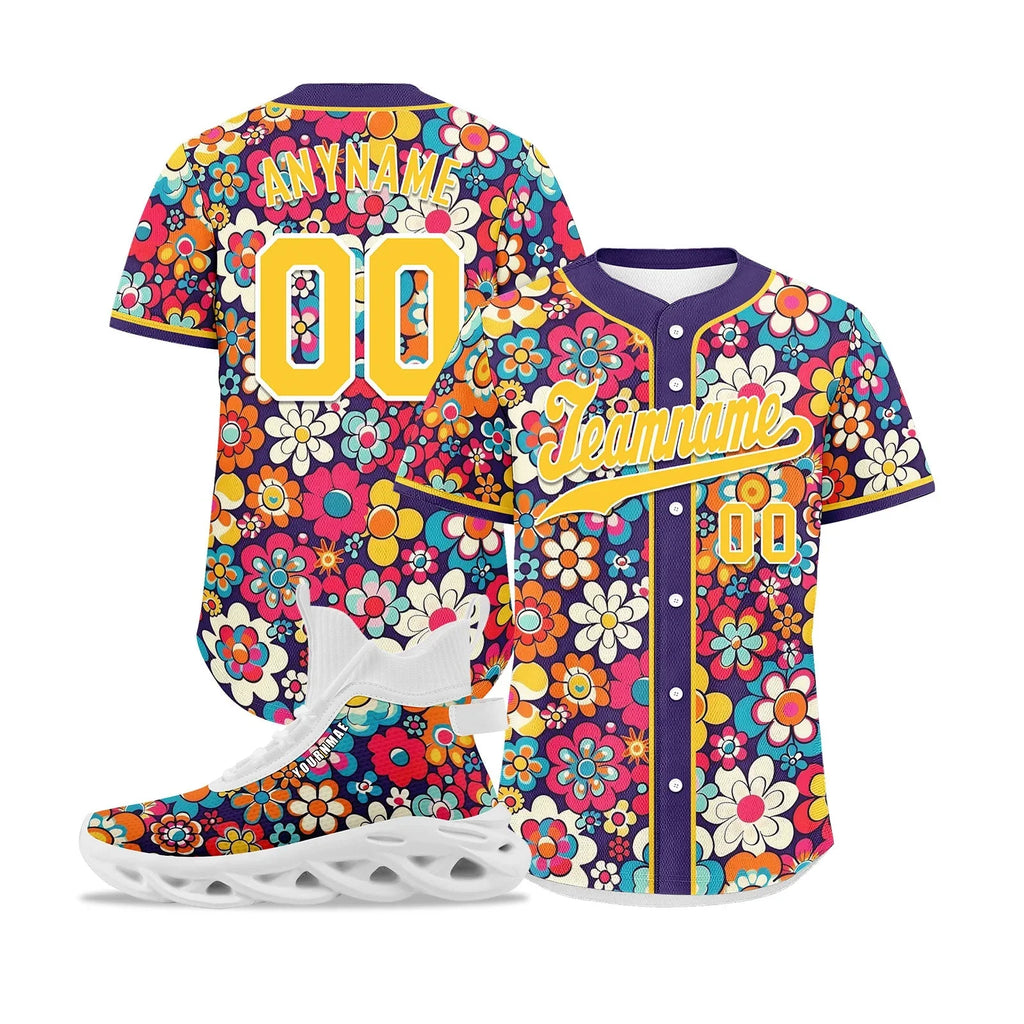 Custom Baseball Jersey and MaxSoul Shoes Combo Offer Personalized Combo ZH-D020172-6 - Coolcustomize