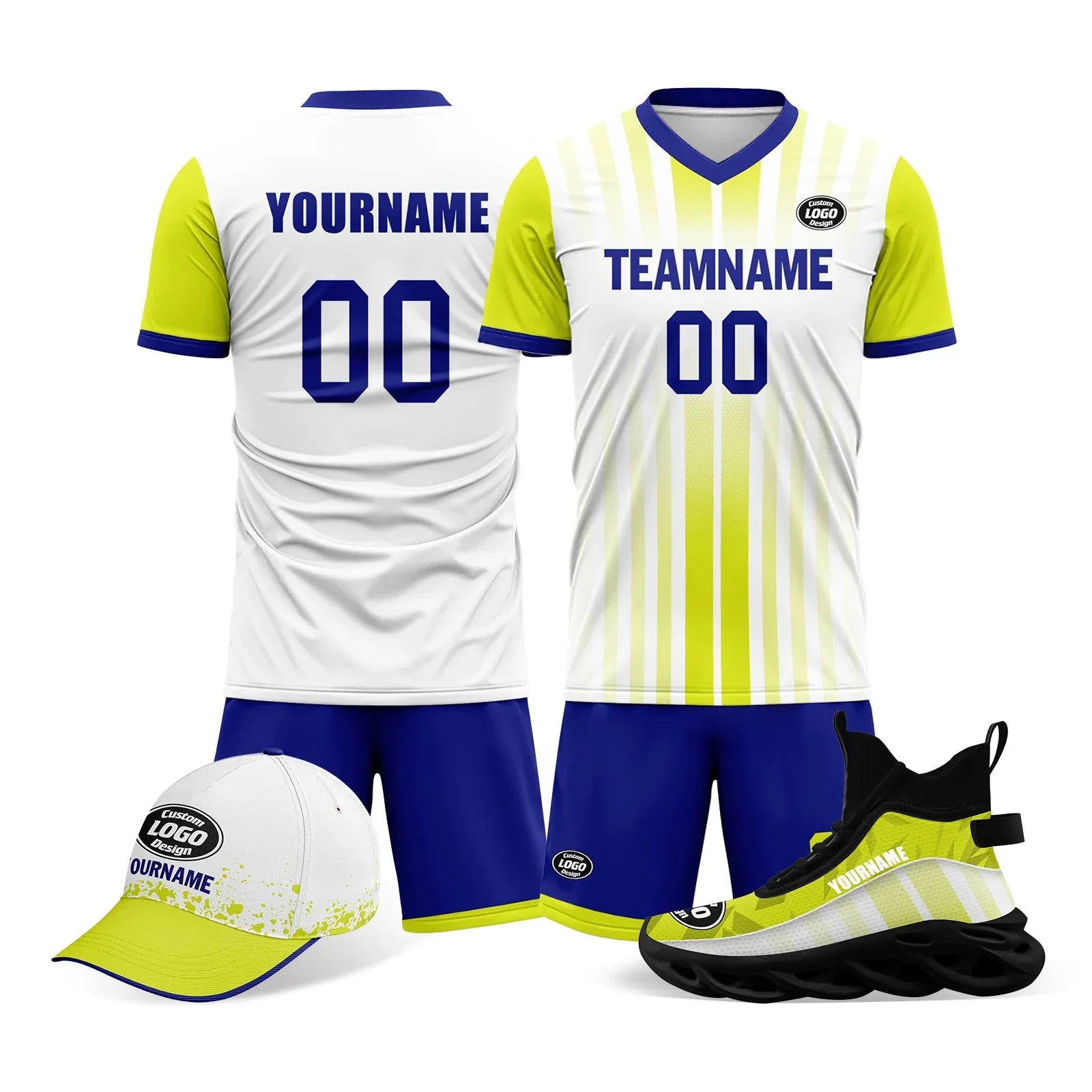 Custom Green White Jersey MaxSoul Shoes and Hat Combo Offer Personalized Combo ZH-D020234-8 - Coolcustomize