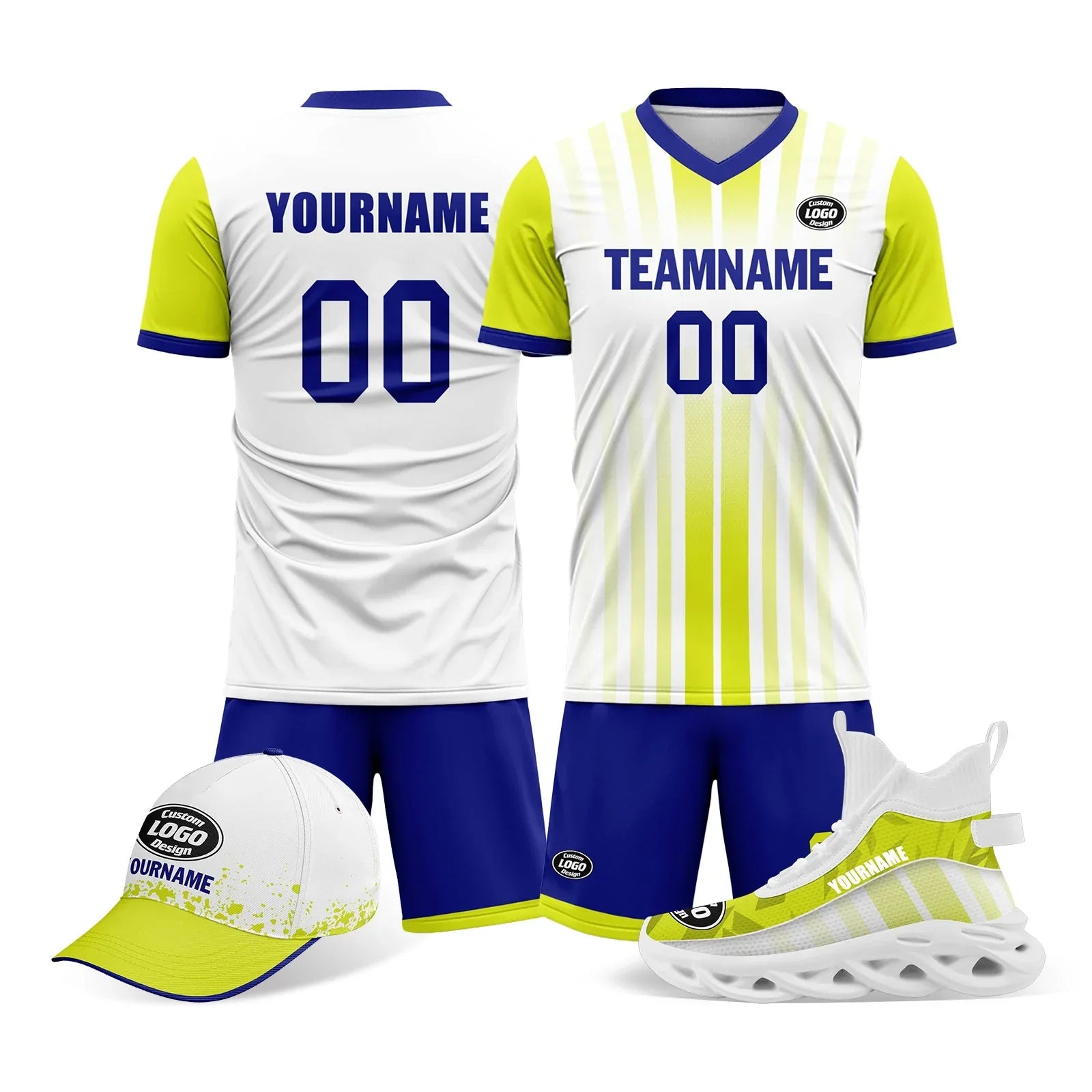 Custom Green White Jersey MaxSoul Shoes and Hat Combo Offer Personalized Combo ZH-D020234-8 - Coolcustomize